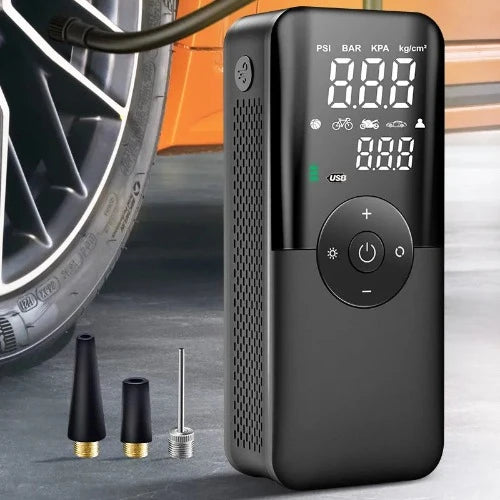 Cordless-Rechargeable Digital Tire Inflator-Air Pump For Car / Motorbike / Bike